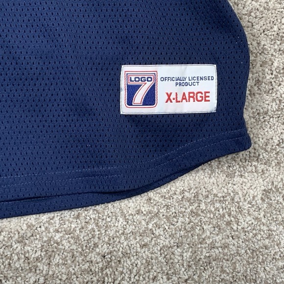 Seattle Mariners Griffey Jersey Mens Xtra Large XL Blue‎ Mesh Logo 7 Vintage MLB - Picture 6 of 7